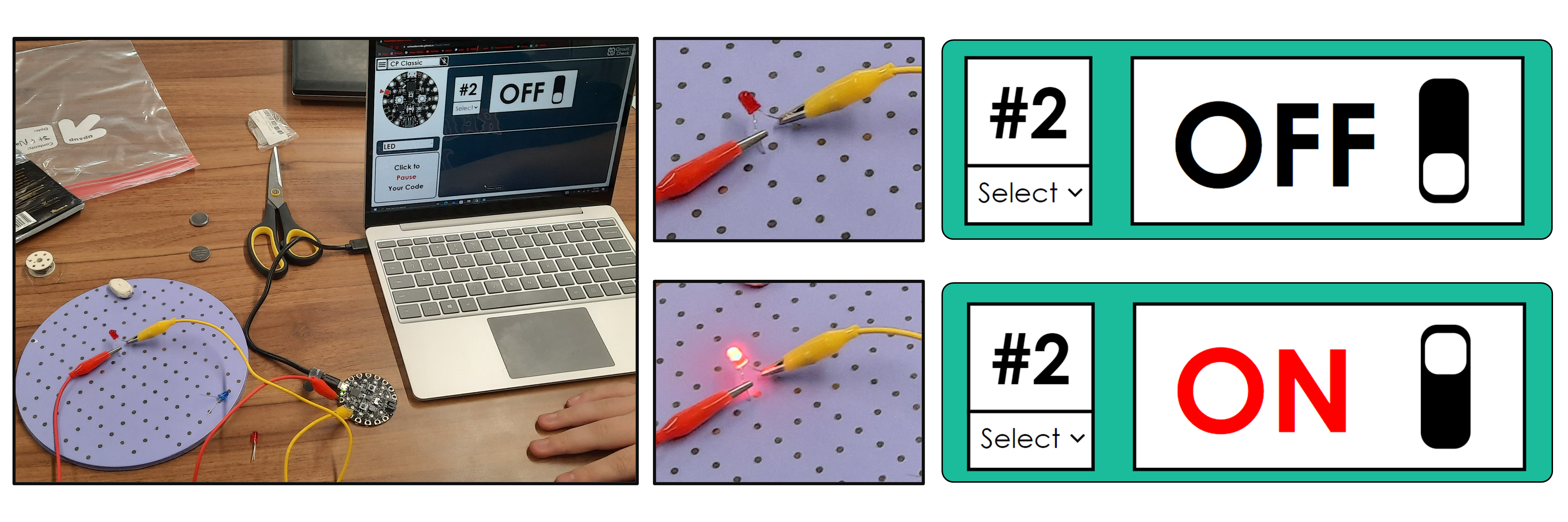 Demo of testing an LED with Circuit Check